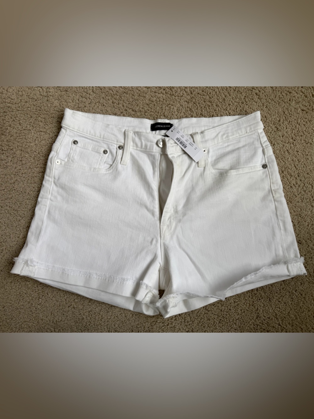 NWT J. Crew White Denim Shorts - size 30